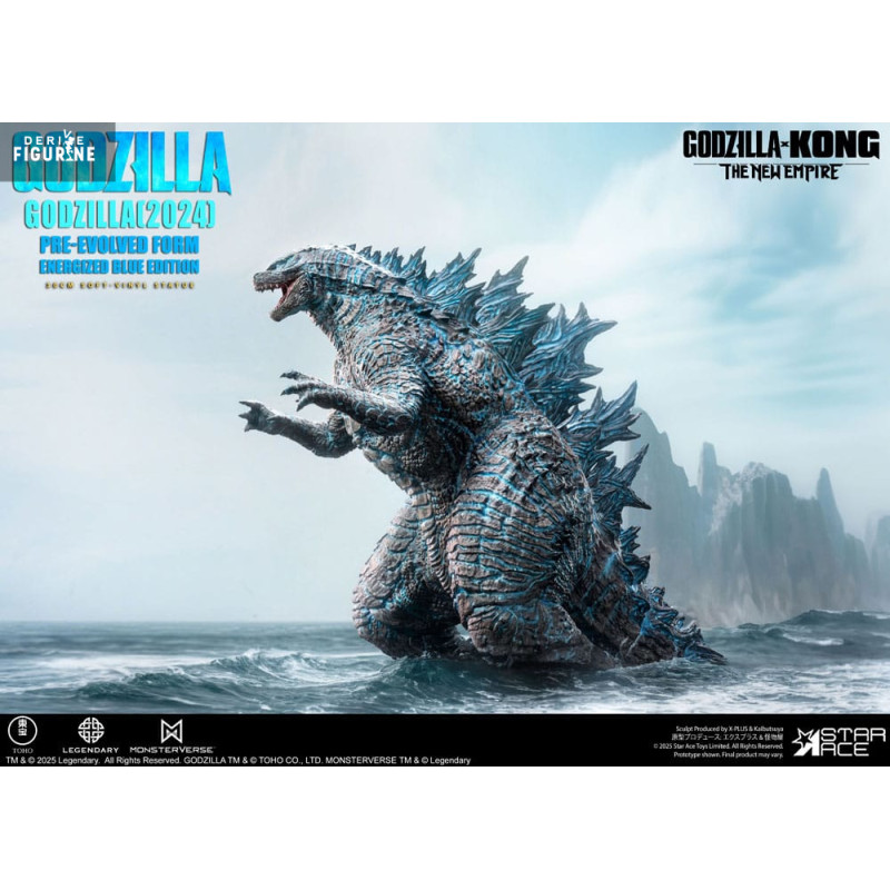 PRE ORDER - Godzilla vs. Kong: The New Empire - Godzilla (2024) figure Pre-Evolved Form Energized Blue Edition, Soft Vinyl
