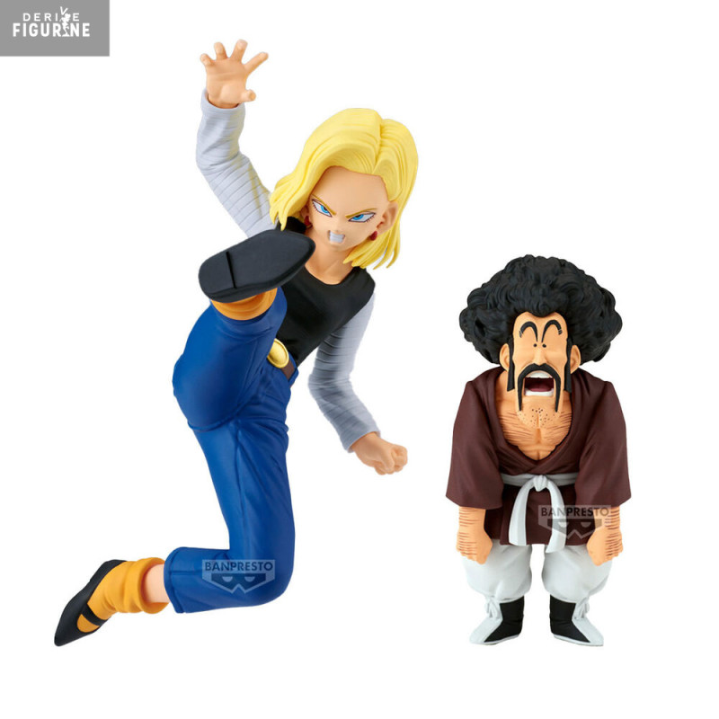 PRÉCOMMANDE - Dragon Ball Z - Pack 2 figurines Android 18 & Mr. Satan, Match Makers