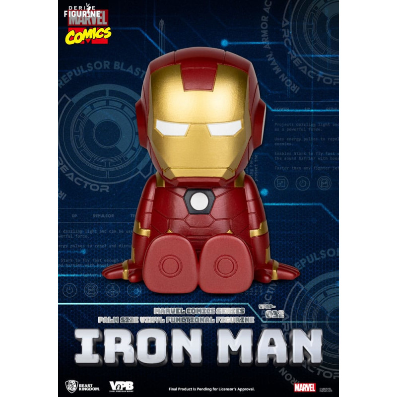PRE ORDER - Marvel Comics - Iron-man piggy bank figure, Palm Size Functional Figurine