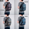 Harry Potter backpack - Hufflepuff, Ravenclaw, Slytherin or Gryffindor, Patches