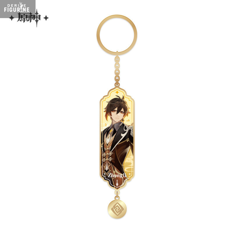 PREORDER - Genshin Impact - Zhongli keychain, Drawing Card Metal