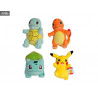 Pack 4 peluches Pokémon - Pikachu, Salamèche, Carapuce et Bulbizarre
