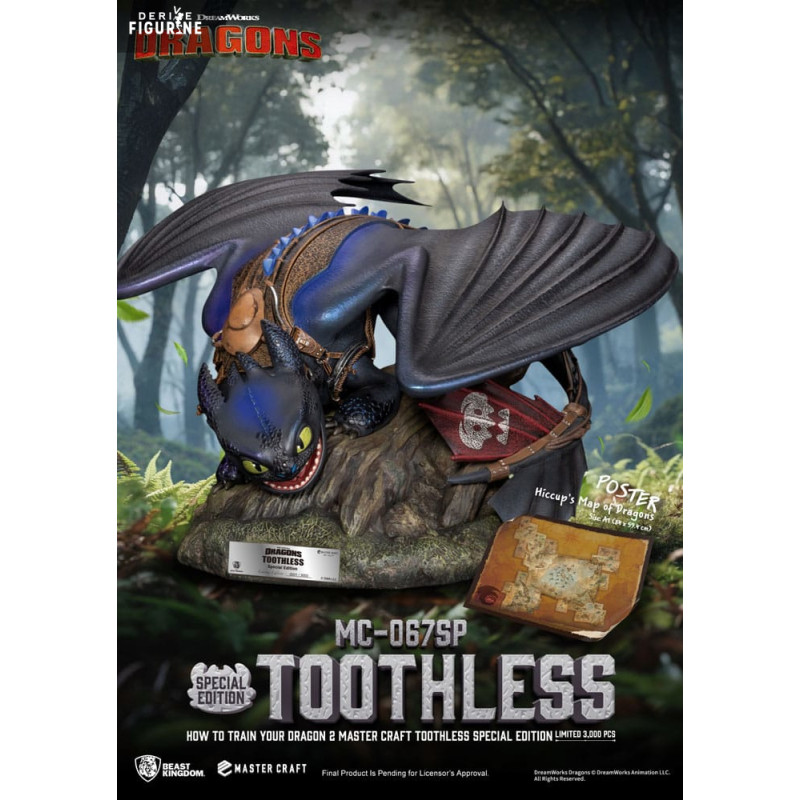PRÉCOMMANDE - Dragons - Figurine Toothless (Krokmou) Special Edition, Master Craft