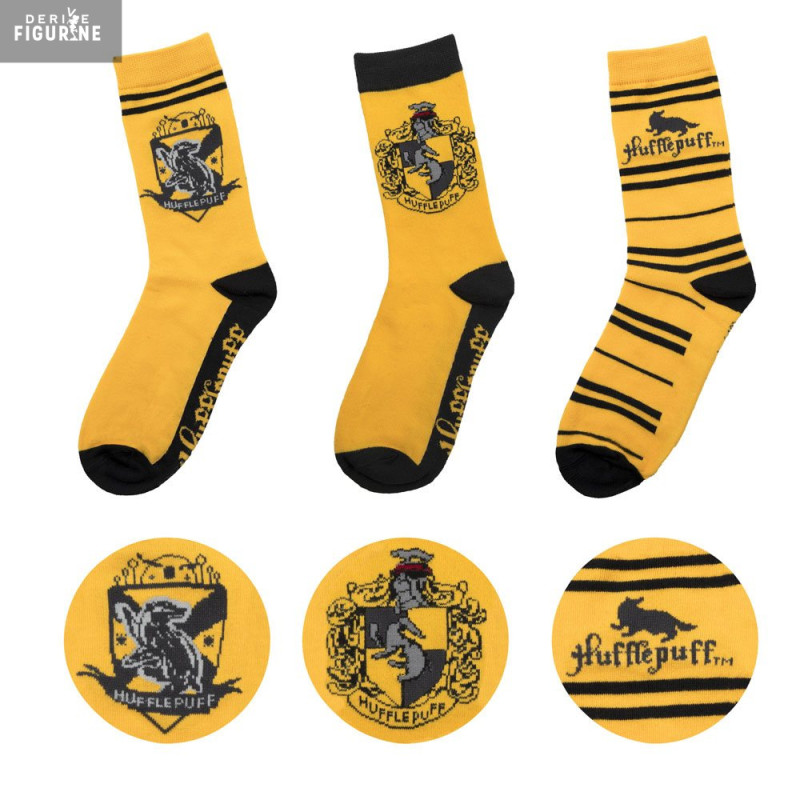 Harry Potter - Pack 3 paires de chaussettes Poufsouffle