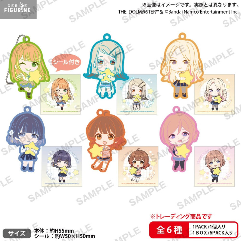 PREORDER - The Idolmaster Gakuen - Pack 6 keychains, Mugyumini Vol.2