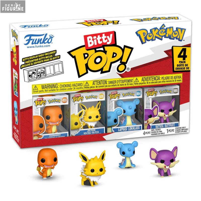 PRÉCOMMANDE - Pokémon - Pack 4 figurines, Bitty POP! Vinyl Series 2