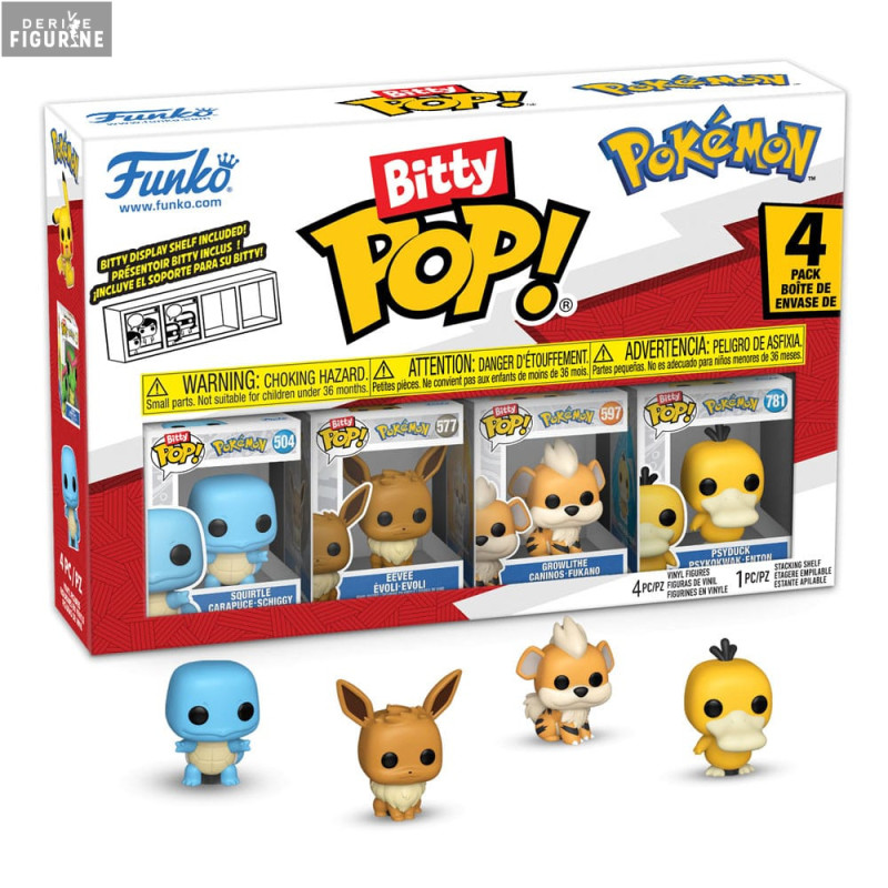Pokémon - Pack 4 figurines, Bitty POP! Vinyl Series 4