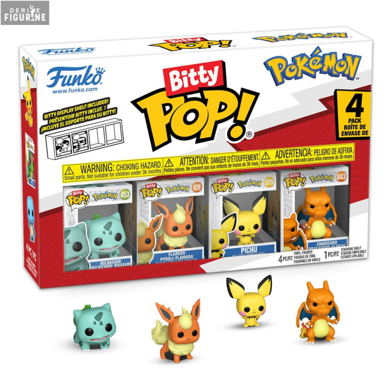 PRÉCOMMANDE - Pokémon - Pack 4 figurines, Bitty POP! Vinyl Series 3