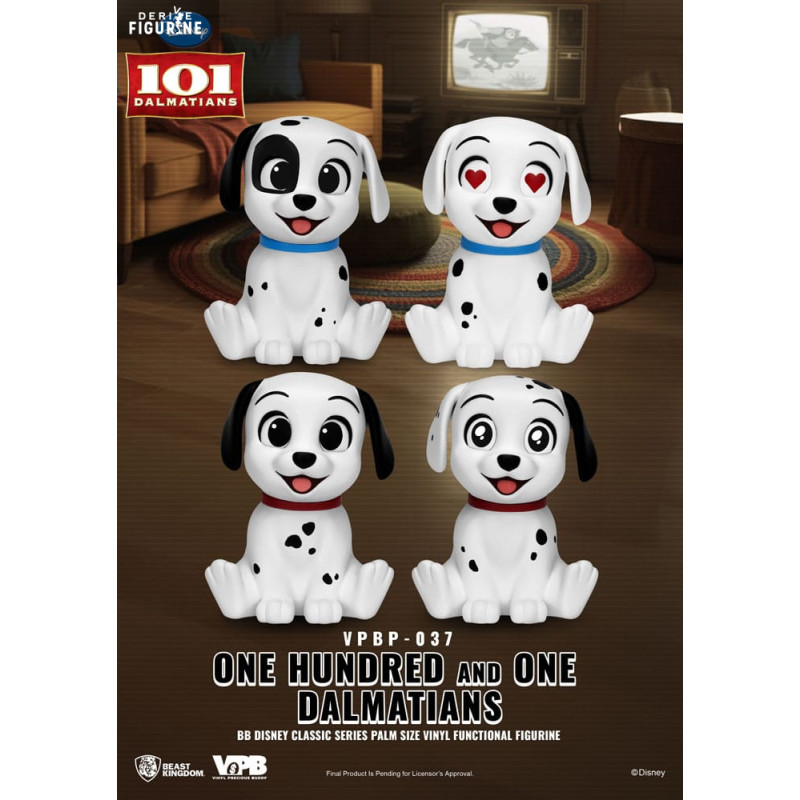 PRÉCOMMANDE - Disney, Les 101 Dalmatiens - Pack 4 figurines Dalmatiens, Palm Size Functional Figurine