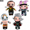 Peluche Borderlands 3 - Psycho, Marcus, Tina ou Tyrene