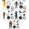 Fortnite - Figurine au choix Jackal, Rhino, Hybrid S3, Nitehare ou Peely