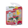 Pokémon - Pack figurines Pikachu, Carapuce & Brutalibré, Battle Figure Set