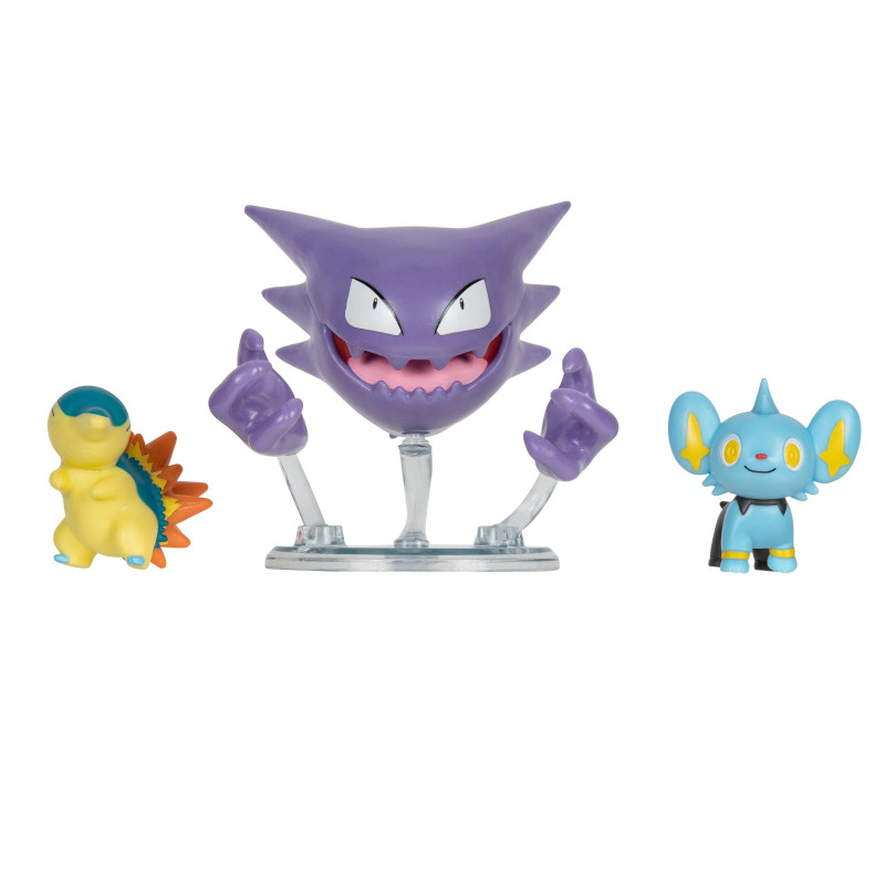 Pokémon - Pack figures Shinx, Cyndaquil & Haunter, Battle Figure Set