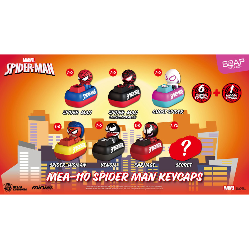 PRE ORDER - Marvel, Spider Man - Pack 6 figures Blind Box keycaps, Mini Egg Attack