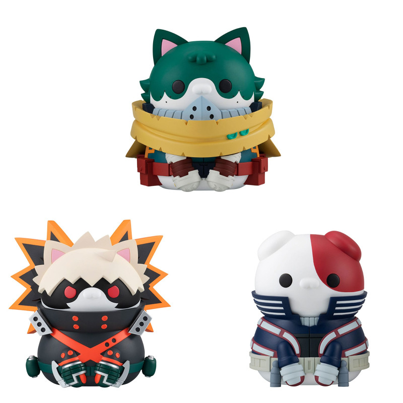 PRE ORDER - My Hero Academia - Pack 3 figures Izuku & Katsuki & Shoto, Mega Cat Project Nyanto! The Big Heroaca Cats Series