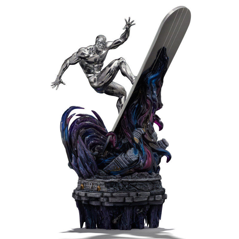 PRÉCOMMANDE - Marvel, les Quatre Fantastiques - Figurine Silver Surfer Infinity Gauntlet Diorama, Deluxe Art Scale