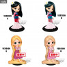 Disney - Figure of your choice Rapunzel or Mulan, available in two versions, Q Posket