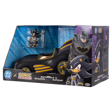 Figurine Shadow Batman & Batmobile - DC x Sonic The Hedgehog - Jakks ...