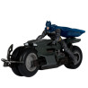 DC Multiverse, The Flash - Figurine Batcycle with Batman