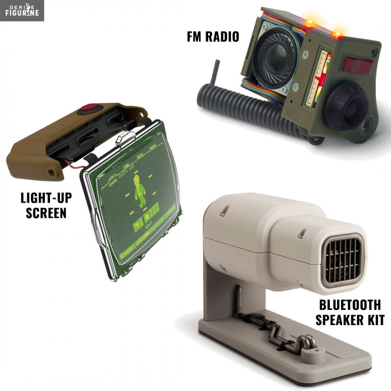 Pip boy light up screen fm radio or bluetooth speaker kit replica