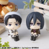 Attack on Titan - Pack figurines Levi Cleaning up & Mikasa Ackerman, Look Up (with gift)
