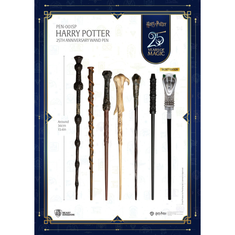 PREORDER - Harry Potter - Pack 6 pens 25th Anniversary Wand Pen