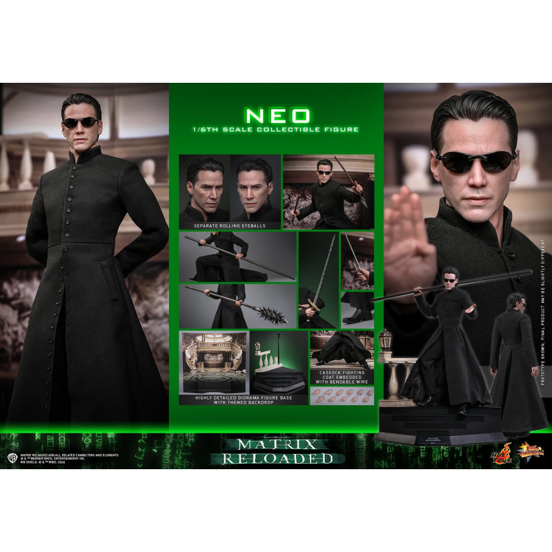 Neo figure, Movie Masterpiece - Matrix Reloaded - Hot Toys
