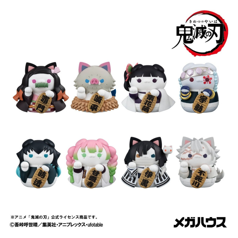 Demon Slayer: Kimetsu no Yaiba - Pack 8 figurines aléatoires Demon Slayer Fortune Cats Ver.2, Mega Cat Project
