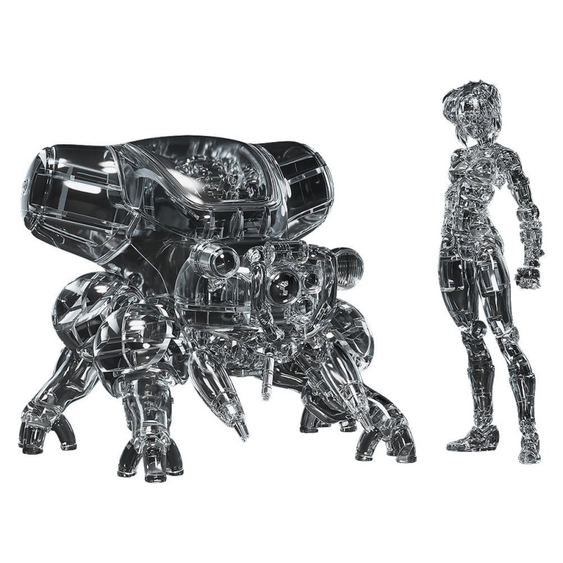 PRE ORDER - Ghost in the Shell - Motoko Kusanagi with Fuchikoma figure (Thermoptic Camouflage), Plastic Model Kit PLAMAX
