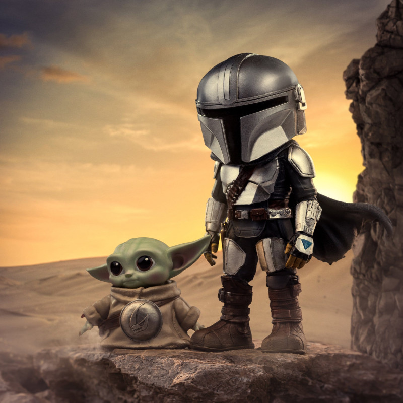 PRÉCOMMANDE - The Mandalorian & Grogu - Figurine The Mandalorian and Grogu, MiniCo