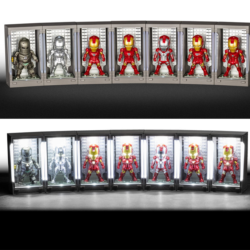 PRÉCOMMANDE - Marvel - Pack 6 figurines Iron Man Hall of Armor, Mini Egg Attack