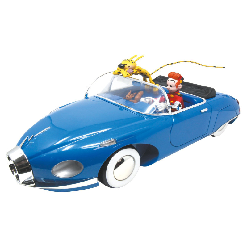 PRÉCOMMANDE - Spirou et Fantasio - Figurine Spirou, le Marsupilami et Spip dans la Turbotraction