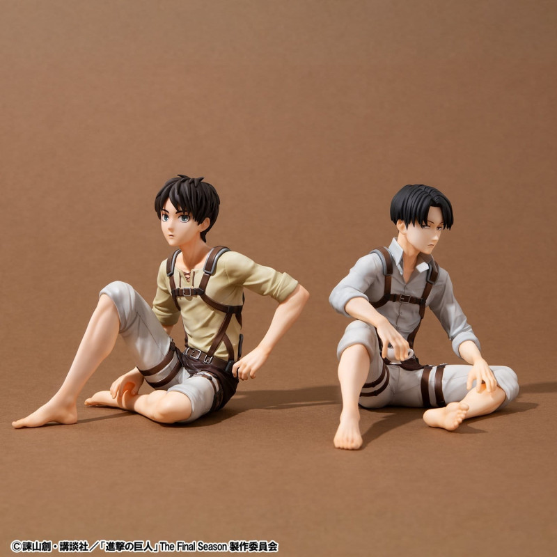 PRÉCOMMANDE - Attack on Titan - Pack 2 figurines Eren Yeager & Squad Captain Levi, G.E.M. Series Palm Size