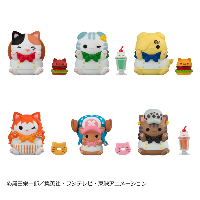 One Piece - Pack 6 figurines Mega Cat Project NyanPieceNyan! Diner!