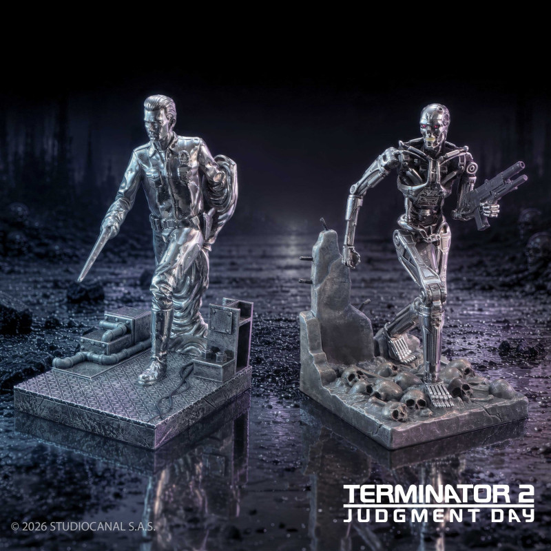 Terminator 2 - Figurine serre-livres T-1000 vs T-800