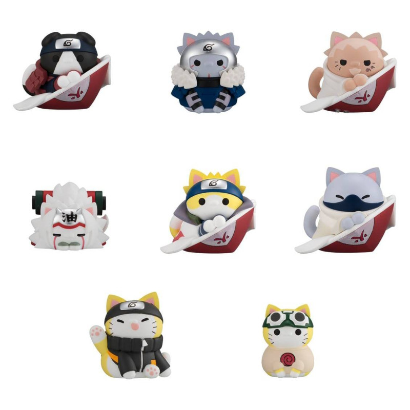 PRÉCOMMANDE - Naruto Shippuden - Pack 8 figurines aléatoires The bond between master and disciple, Mega Cat Project Nyaruto!
