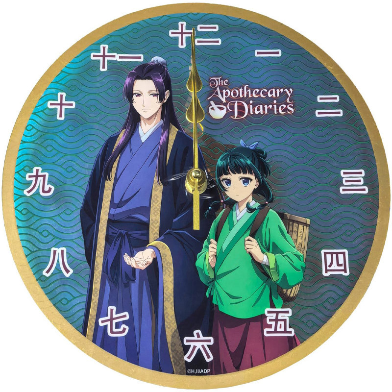 PRE ORDER - The Apothecary Diaries - Acrylic wall clock Maomao & Jinshi Holographic