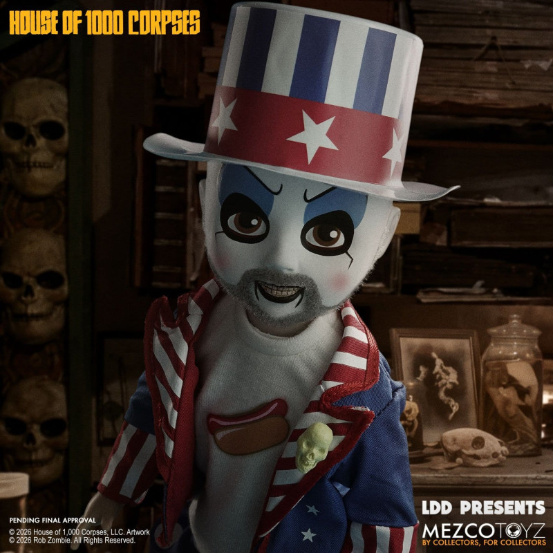 PRÉCOMMANDE - La Maison des mille morts - Poupée Captain Spaulding, LDD Presents