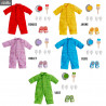 Original Character - Outfit Colorful Coveralls, 5 colors of your choice, Accessory for figures Nendoroid Doll