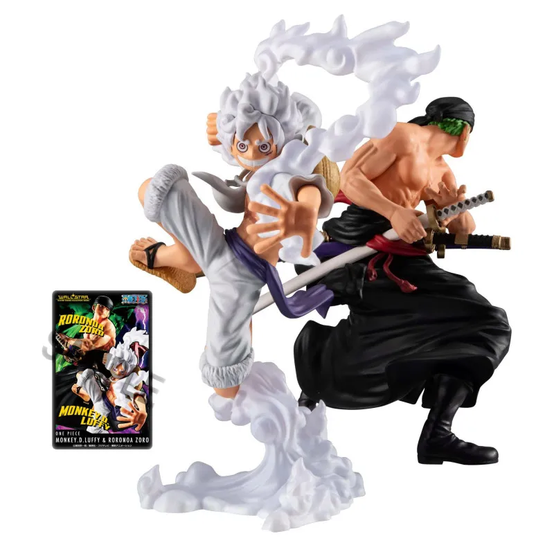 PRÉCOMMANDE - One Piece - Pack 2 figurines Monkey D. Luffy Gear Fifth & Roronoa Zoro, Wallstar (with gift)