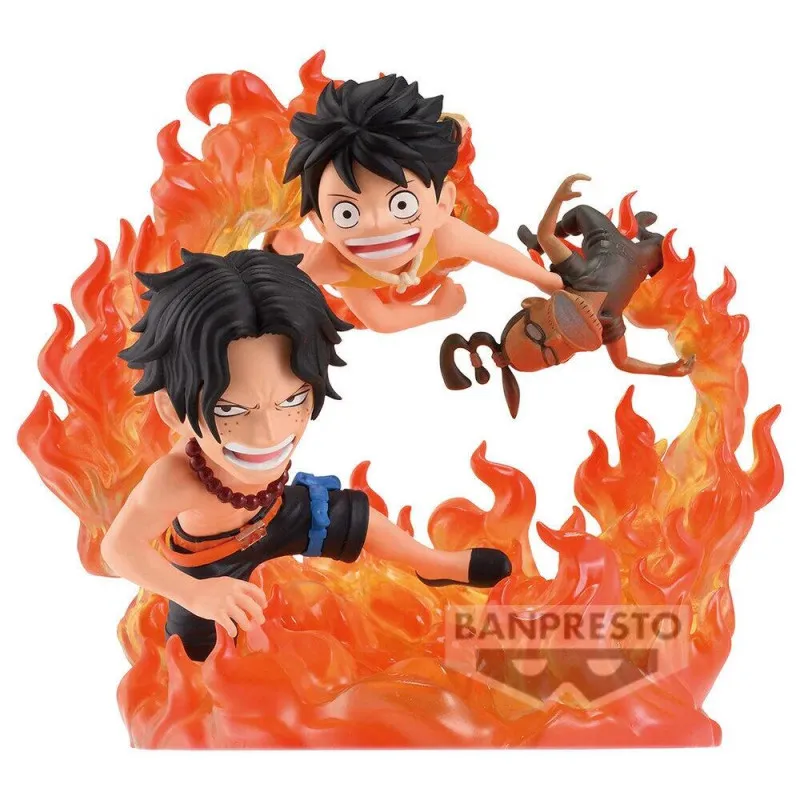 PRÉCOMMANDE - One Piece - Figurine Portgas D. Ace & Monkey D. Luffy (Marineford), WCF Log Stories