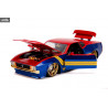 Marvel - Pack véhicule + figurine Captain Marvel, Captain America ou Miles Morales