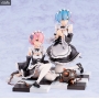 Re:ZERO - Figurine Rem & Ram Special Stand Complete Set