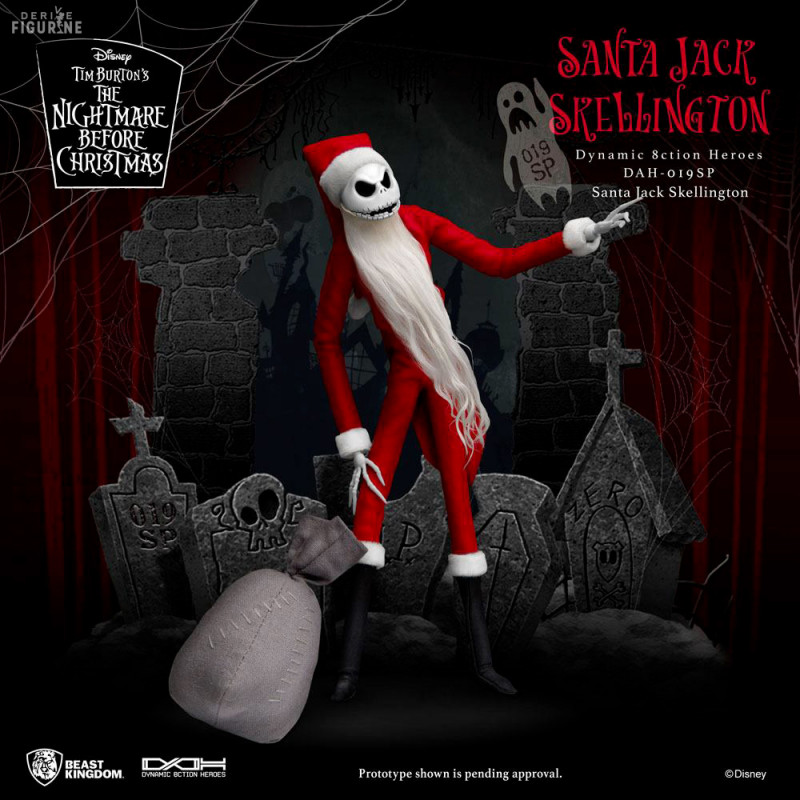 Disney, L'Étrange Noël de monsieur Jack - Figurine Santa Jack Skellington, Dynamic 8ction