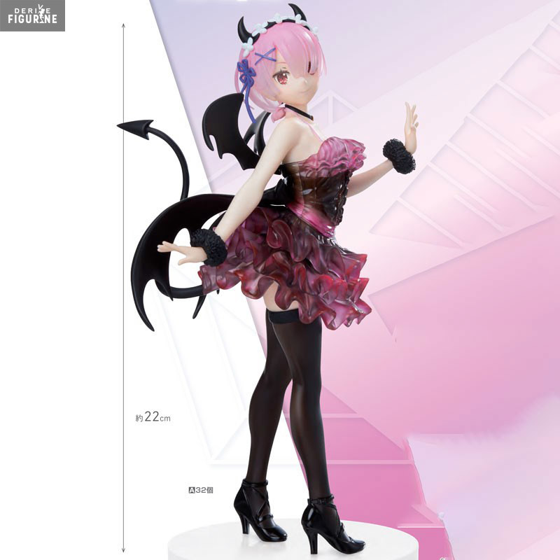 Figure Ram Devil or Rem Angel, Espresto Est Clear & Dressy ReZero