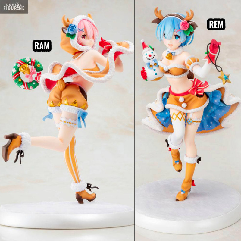 Re:ZERO -Starting Life in Another World - Figurine Ram ou Rem, Christmas Maid