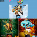 Disney/Pixar - Figurine Là-haut, Le roi Lion ou Aladdin Classique ou New Version, D-Stage