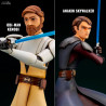 Star Wars The Clone Wars - Figurine Anakin Skywalker ou Obi-Wan Kenobi, ARTFX
