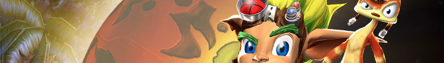 Figures and merchandising products Jak and Daxter