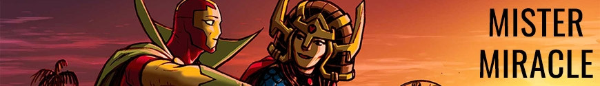 Figures Mister Miracle and merchandising products